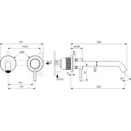 Ideal Standard Ceraline Nuovo Auslauf Chrom