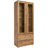 MID.YOU Vitrine Image Holzoptik Braun Eiche