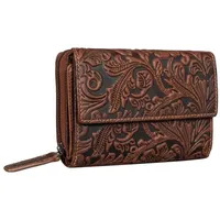 STILORD Geldbörse "Thea" Damen Geldbeutel Leder RFID mit Geschenkbox braun