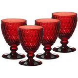 Villeroy & Boch Boston Coloured Weißweingläser 4er Set Rot
