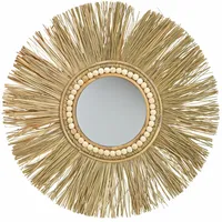 Spetebo - 55 cm - Naturfaser Spiegel Wand Hänger