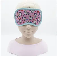 BEAZZ Schlafmaske Schlafmaske Kinder, Augenmaske, Schlafbrille Kinder - Einhorn, Bequem - Perfekte Abdunklung, 1-tlg., HANDMADE IN GERMANY rosa