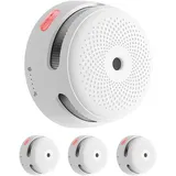 X-Sense Smart Rauchmelder XS01-M ohne SBS50 Basisstation, Zertifiziert nach EN 14604, Funkrauchmelder mit WLAN, vernetzbarer Feuermelder, kompatibel mit der X-Sense Home Security App, XS01-M, 3 Stück
