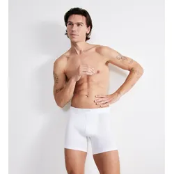 Boxer SLOGGI "men EVER Ease Short 2P", Herren, Gr. XL, weiß, Single Jersey, Obermaterial: 95% Baumwolle, 5% Elasthan, Unterhosen, Temperaturausgleichend