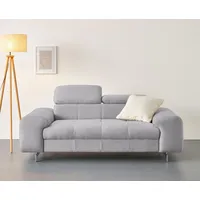 COTTA 2-Sitzer Chef, Big-Sofa mit Kopfteilverstellung, edle Metallkufen beige