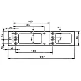 GEZE Montageplatte f.TS 4000/TS 5000 silber