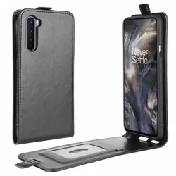 Flip Case Handyhülle für OnePlus Nord Vertikal Schutzhülle Tasche Cover Schwarz Bumper Smartphone Kartensteckplatz-Kreditkarte-Geldscheine EC-Karte Bank-Karte