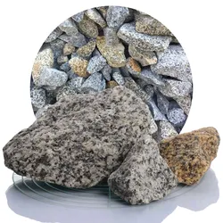 Granit Gabionensteine gelb-grau 60-120 mm - 25 kg Sack