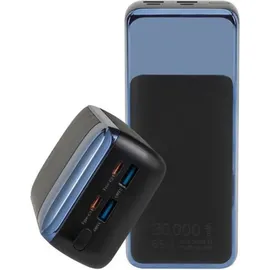 RivaCase® Rivacase, Powerbank 30000mAh 65W 4x USB-C/A & LCD Display, Schwarz