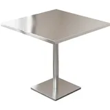Gastronomiemöbel Bar Cafe Edelstahl Gastronomietisch Kleiner Rundtisch Esstisch Bistrotisch 80x80x75cm【BXG-HF80】