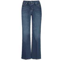 Someday Damen Flared | Carie Iconic Flared Jeans aus nachhaltigem Baumwoll Mix Mid Rise Dark Blue, 36 - 36
