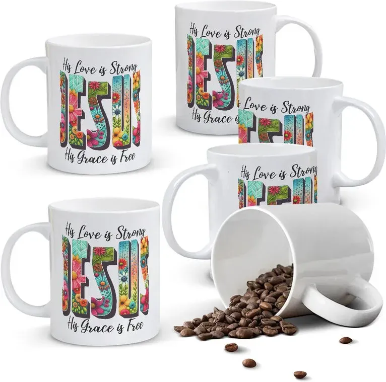 Alphynix 1 Stück, lustige Kaffeetasse, Keramiktasse doppelseitiges Design, Jesus-Kaffeetasse, Novitätengeschenk, Teetasse, Trinkgeschirr, Home Decor, Partygeschenk, Geburtstagsgeschenk, Feiertagsgeschenk,Geschenk zum valentinstag, geschenk zum geburtstag