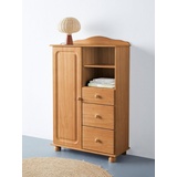 Home Affaire Highboard »Mette«, Stauraumschrank mit 3 Schubladen und verstellbaren Einlegeböden, beige