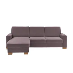 meinSofa Ecksofa  Uli-S , lila/violett , Maße (cm): B: 270 H: 90 T: 258