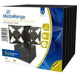MEDIARANGE Retail pack 6er CD-Jewelcase - Behälter CD-Aufbewahrung - Kapazität: