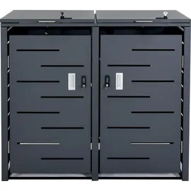 MCW Mülltonnenverkleidung MCW-E83 115 x 103 x 63 cm grau