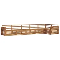vidaXL Outdoor-Sofagarnitur 6-tlg. Natur Massivholz Akazie