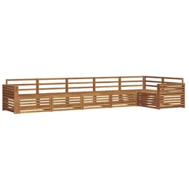 vidaXL Outdoor-Sofagarnitur 6-tlg. Natur Massivholz Akazie