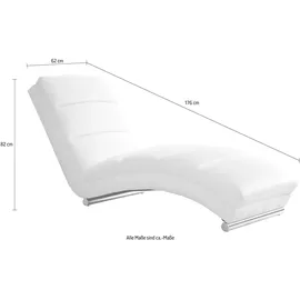 SalesFever Relaxliege PASEH Kunstleder 60 x 81 x 171 cm Weiß mit Liegeposition