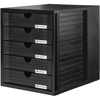 HAN Schubladenbox schwarz 1450-13 DIN C4 mit 5 Schubladen