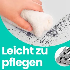 Songmics Kinderregal, Weiß, Metall, Kunststoff, 16 Schubladen, 123x123x31 cm, Babymöbel, Babyzimmerregale