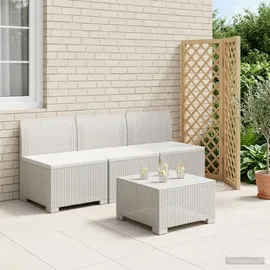 vidaXL 3-Sitzer Garten Sofa 3 x 2 x 0 cm Weiß