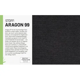 panda möbel Ecksofa L-Form Bellano- links oder rechts montierbar - Schwarz