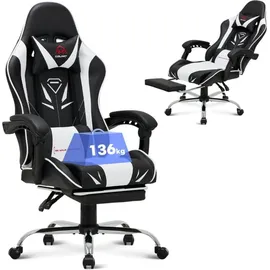 colamy Gaming-Stuhl Weiß PC