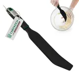 FACKELMANN CHEFKOCH Extra Langer Premium Spatel – Abgerundete Flexible Silikon-Lippe, Ideal für Küchenmaschinen & Rührschüsseln, Spülmaschinenfest, Edelstahl & Kunststoffgriff