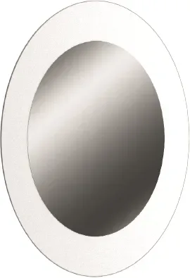 Glassdesign Spiegel Oval - weiß matt