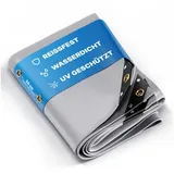 Nemaxx Premium Abdeckplane Wasserdicht [400x800cm] – uv Beständige [650 g/m2] lkw Plane mit Ösen, pvc Gewebeplane für Holz, Garten, Dach & Bau – Winterfeste