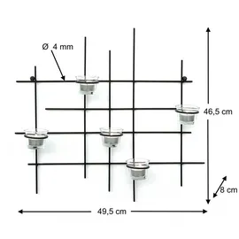 DanDiBo Ambiente Teelichthalter 5XXL Metall Schwarz