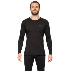 Bergans Langarmshirt Pure Merino (Merinowolle) Unterwäsche schwarz Herren