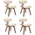 vidaXL Esszimmerstuhl Kunstleder creme 4er Set