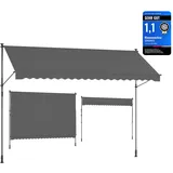 Songmics Klemmmarkise 400 x 120 cm anthrazit
