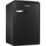 Amica - KS 15617 MS - Kühlschrank - Retro Desing - Schwarz
