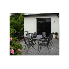 Möbel Kraft Gartenmöbel Set 9-tlg. Schwarz