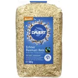 Davert Echter Basmati Reis braun, 500g Vegane Ernährung Beilage Rice