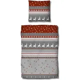 Traumschlaf Winterland rot 240 x 220 cm + 2 x 80 x 80 cm