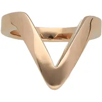 Jacques Charrel Fingerring JACQUES CHARREL "V-förmig, Edelstahl rose vergoldet" Gr. 52, rosa (rosé vergoldet), Fingerringe, Damen, 52, Edelstahl, Fingerring