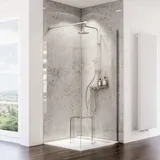 Schulte Duschrückwand Hochglanz Stein grau-hell 100 x 255 cm
