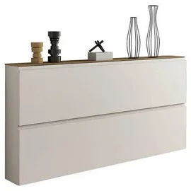 MODERANO Schuhkipper Gardasee, Sand, Glas 160x81x22 cm Beimöbel erhältlich, hängend, Garderobe, Schuhaufbewahrung, Schuhkipper