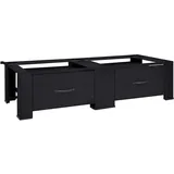 vidaXL Waschmaschinen-Podest 2 pcs Schwarz 127 x 54,5 x 32,5 cm Stahl
