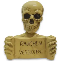 Keramik-Totenkopf "Rauchen Verboten"