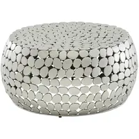 KADIMA DESIGN Couchtisch in Silber, Unikat handgefertigt, Stilvolles Design