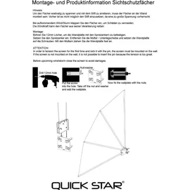 Quick Star Sichtschutzfächer 115 x 115 cm Beige Polyester