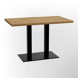BIG Möbel GmbH Bistrotisch 120x80cm  | Eiche Rom Natur |  Gusseisen Gestell