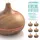 Arendo Diffuser, Luftbefeuchter, Vernebler in Holz Optik, Diffusor mit 7 Farben LED, Timer Funktion, 300ml, Hellbraun