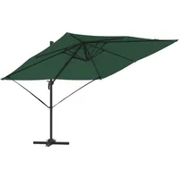 VidaXL Freischwingender Roma-Parasol Grün 286x285x265 cm Aluminium