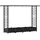 vidaXL Hochbeet mit Rankgitter und Dach 203 x 40 x 123 cm Schwarz